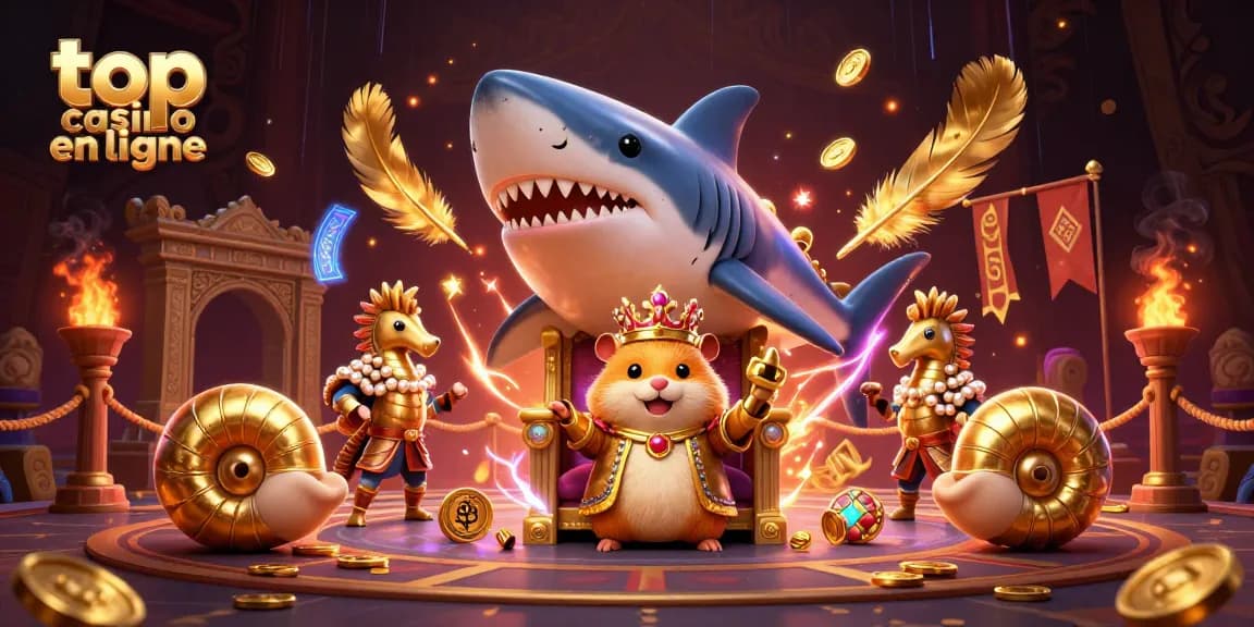 Vivez l'action du top casino en ligne avec un roi hamster et ses gardes royaux dans un décor dynamique.