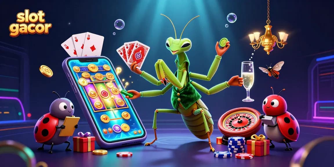 Engage in thrilling slot gacor games with vibrant characters and dynamic casino elements.
