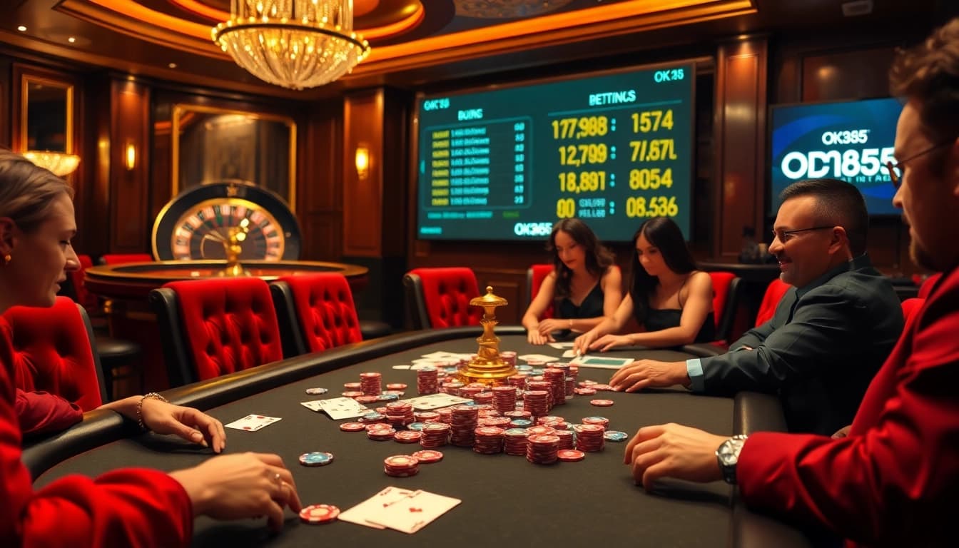 Experience thrilling gambling at OK365 with exciting poker action and vibrant casino atmosphere.