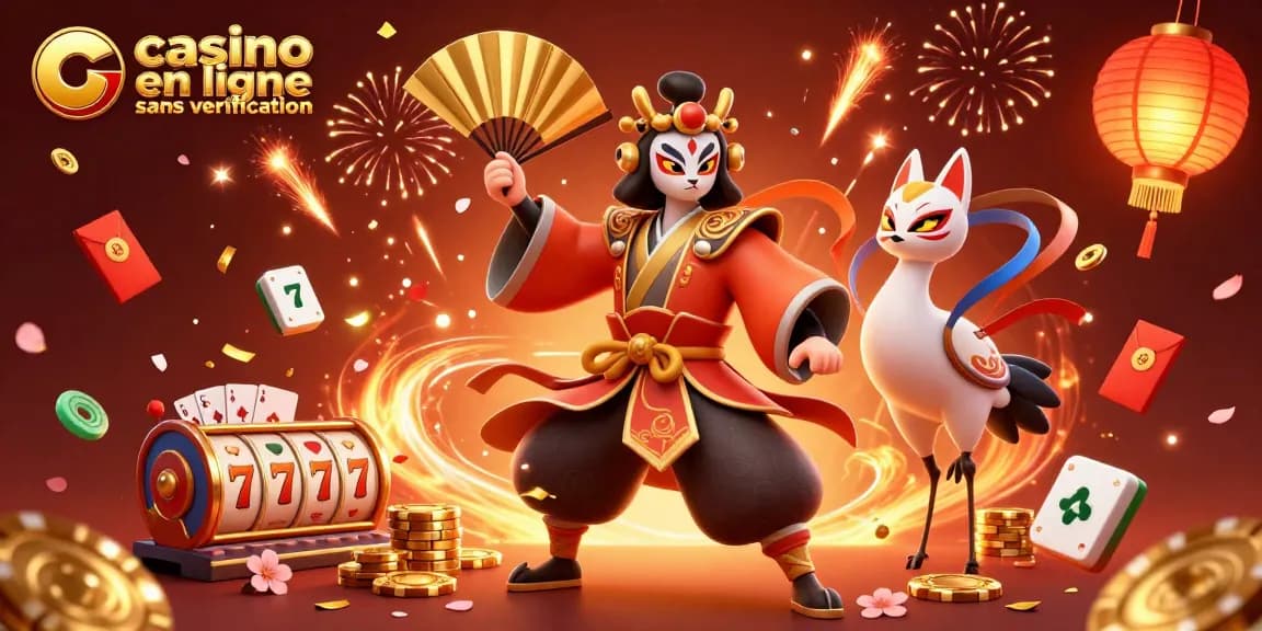 Explorez le casino en ligne sans vérification avec des personnages captivants et des éléments de jeu animés.