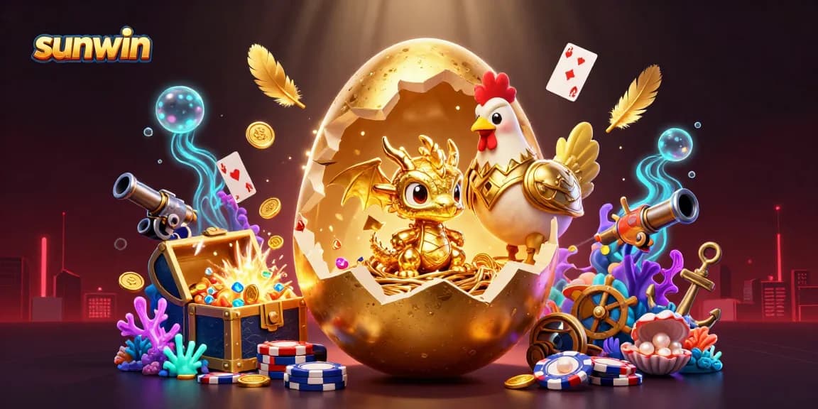Experience thrilling gameplay with the sunwin baby dragon guarding poker chips in an underwater casino.
