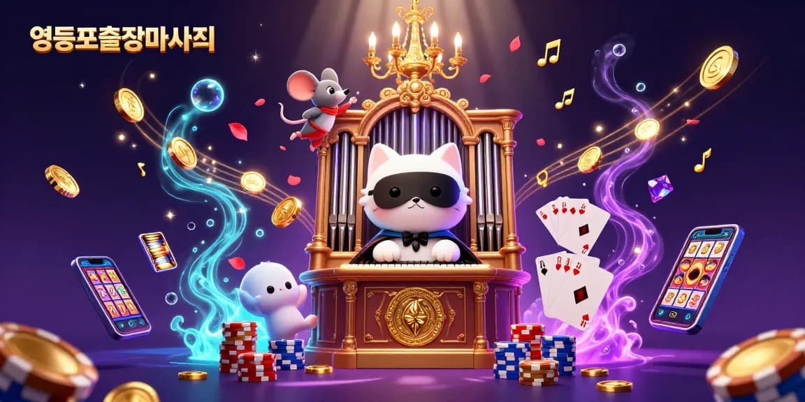 Play slots with 영등포출장마사지, a thrilling scene featuring a vibrant casino setting with lucky symbols and dynamic action.