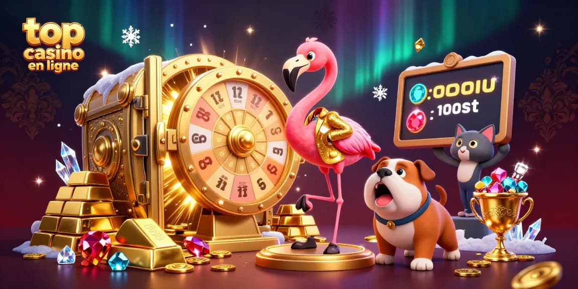 Participez à l'excitation du top casino en ligne avec des personnages animés et des trésors d'or étincelants.