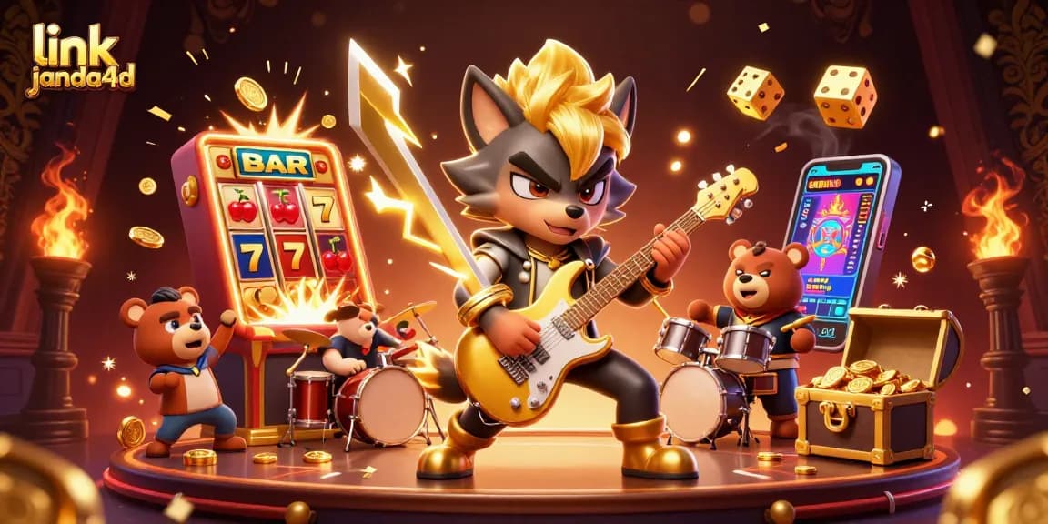 Permainan kasino yang menarik di link janda4d dengan slot dan karakter kartun menghibur.