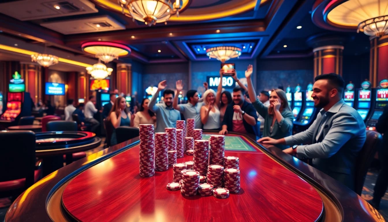 Exciting casino atmosphere showcasing MM88's diverse betting options and vibrant gaming experiences.