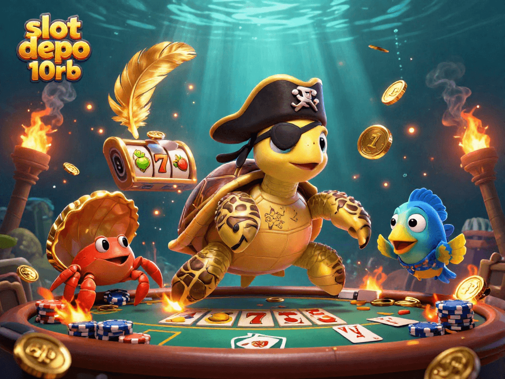 Engage with slot depo 10rb in a vibrant underwater casino adventure featuring dynamic characters.