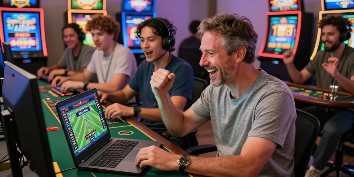 Exciting gaming atmosphere at https://sh-bet.com/ with players immersed in online betting and live casino fun, showcasing sports and slot wins.