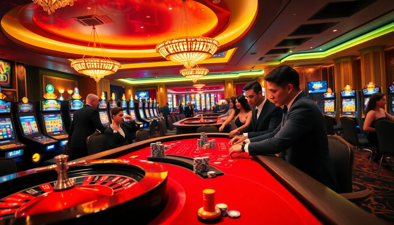 Experience the thrill of high-stakes gaming at lc888 casino with luxurious tables and enthusiastic players.