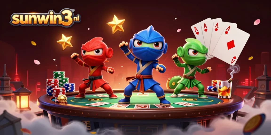 Execute strategies and win big at sunwin3 nl with colorful ninjas showcasing thrilling gambling elements.
