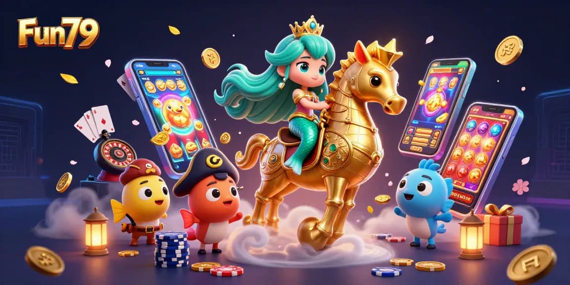 Experience the excitement at Fun79 Casino with vibrant underwater characters and dynamic slots!