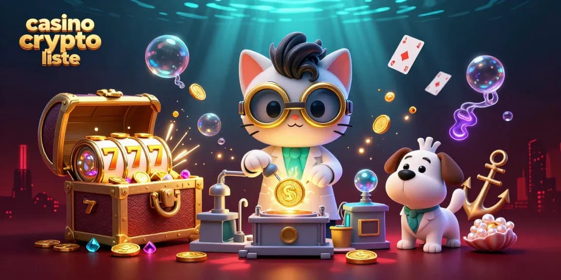 jeux de casino crypto liste avec des personnages colorés et éléments de jeu immersifs