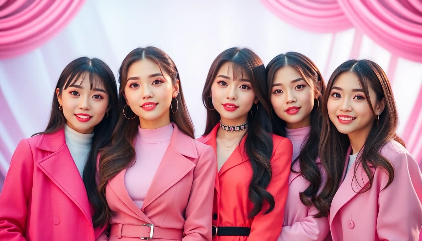 blackpink members posing stylishly in a vibrant setting showcasing their unique personalities
