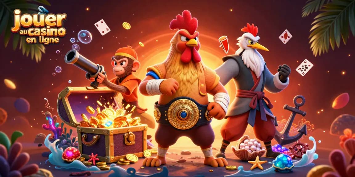 Jouer au casino en ligne captivant avec des personnages animés, des trésors et des éléments de jeu dynamiques.