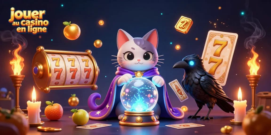Jouer au casino en ligne avec des jeux de machines à sous et un chat mystique comme guide.