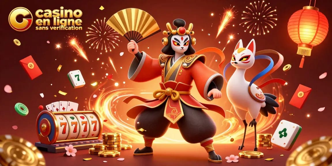 Explorez le casino en ligne sans vérification avec des personnages captivants et des éléments de jeu animés.
