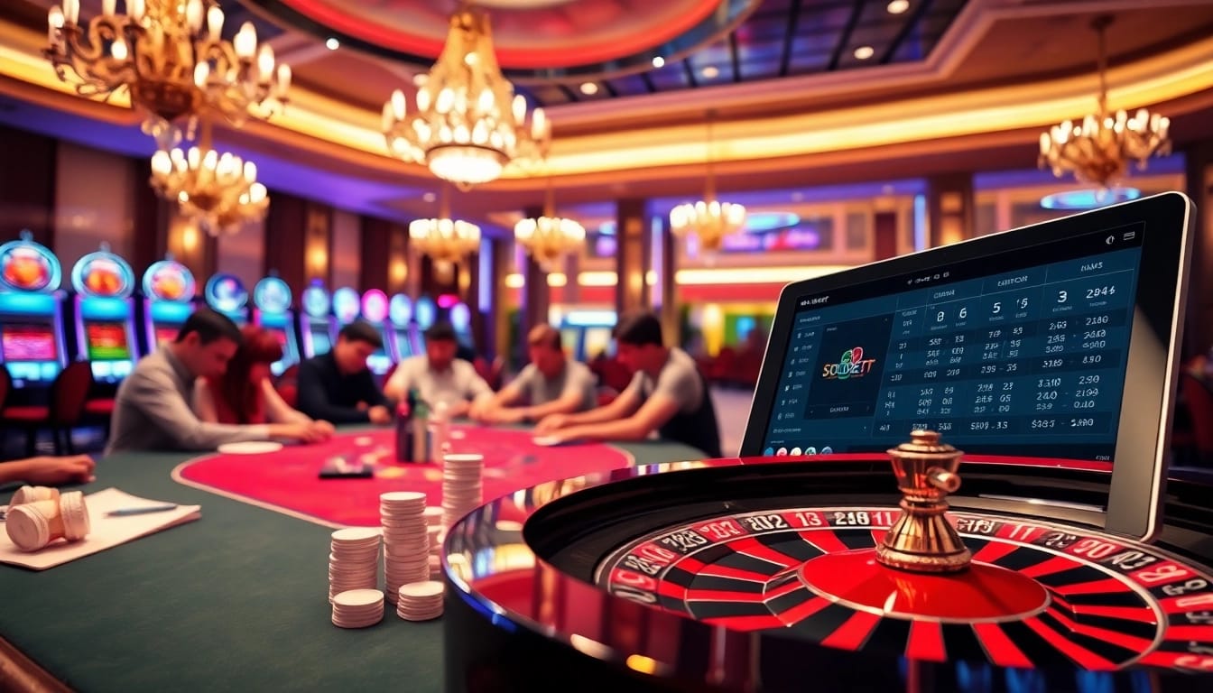 Engage in sbobet sports betting at a vibrant casino with immersive ambiance and thrilling gameplay.