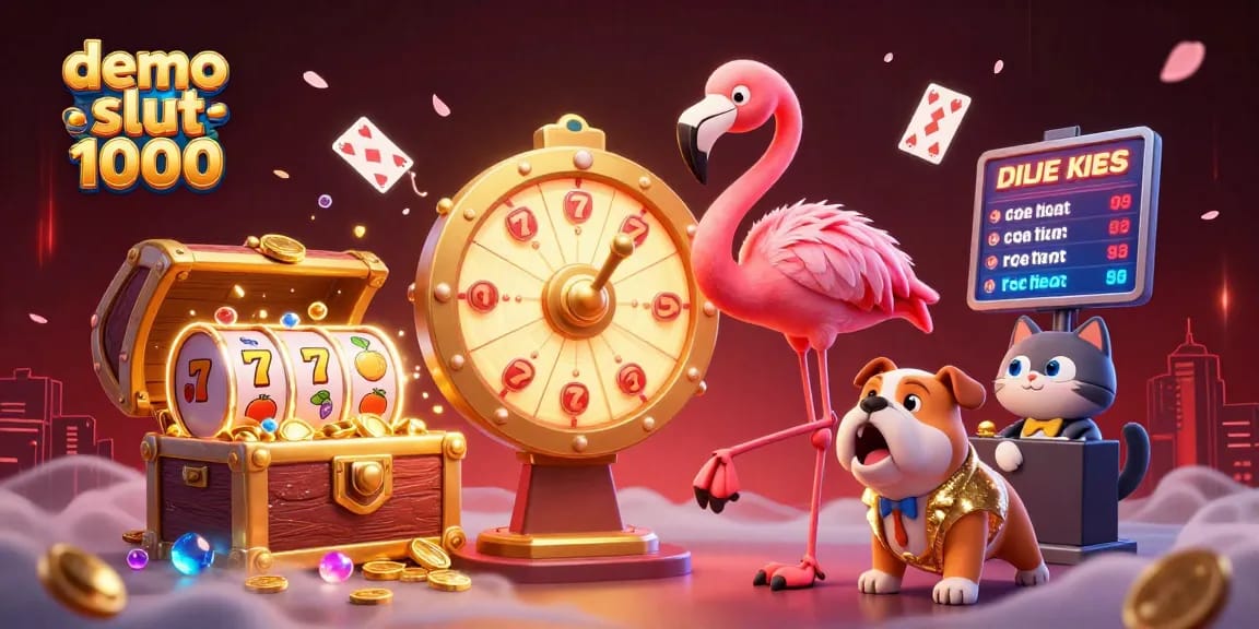 Experience the excitement of demo slot zeus 1000 with vibrant illustrations showcasing thrilling casino elements.