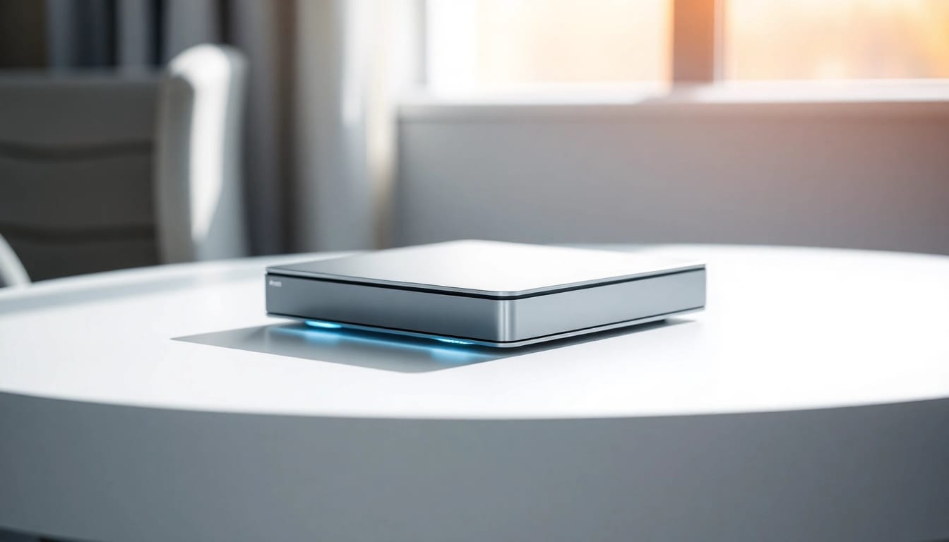 C168 device showcased elegantly with modern design and soft glowing light.