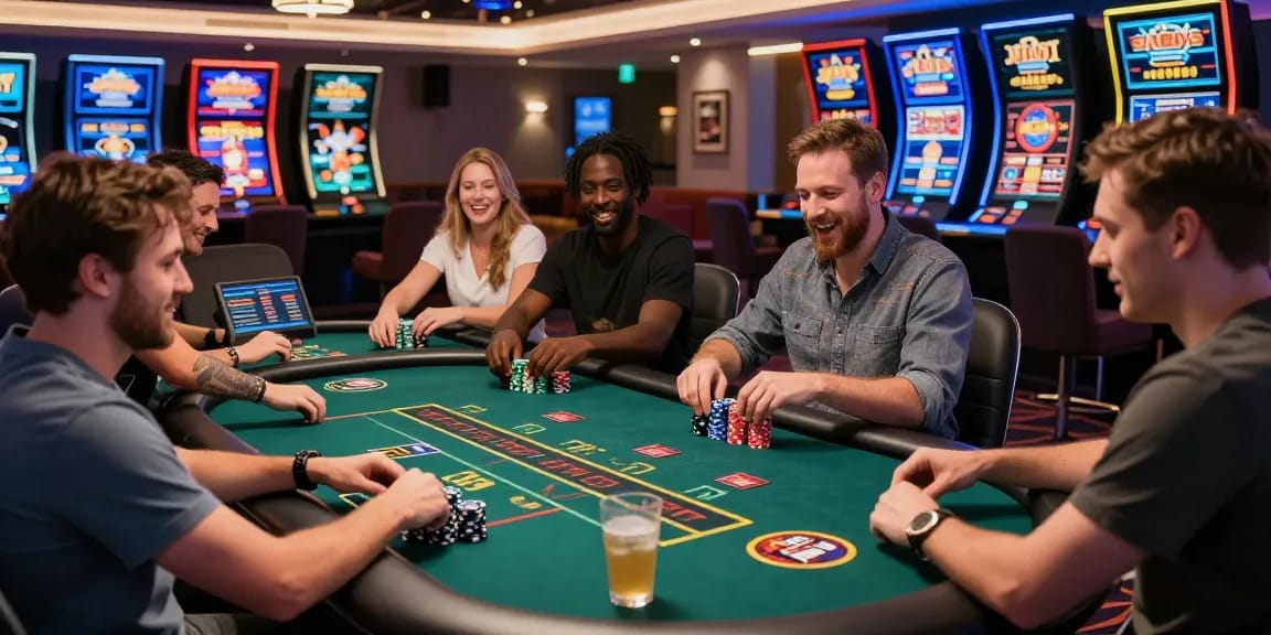 Experience the excitement of credit card casinos at https://brcs.co.uk/ with diverse players enjoying live games and vibrant atmosphere.