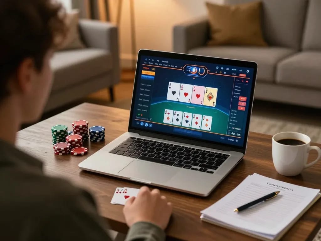 Engaging in LOTO 188 poker game at home for strategic gameplay and responsible gambling