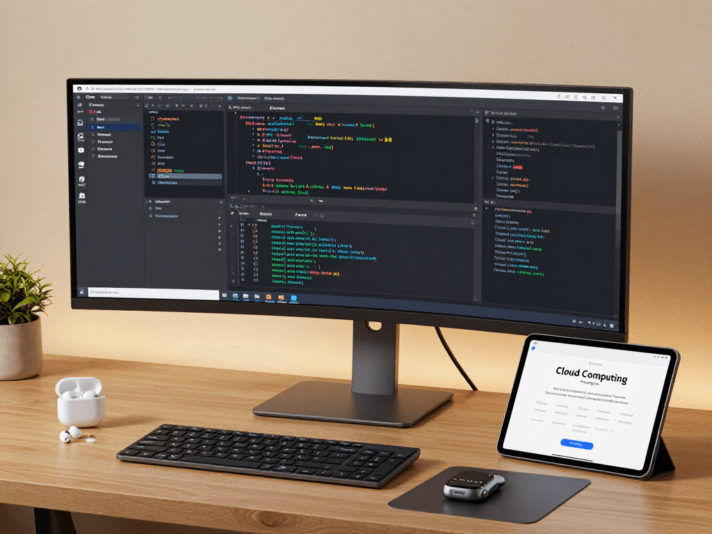 United Kingdom IPTV and advanced software development in a modern tech workspace.