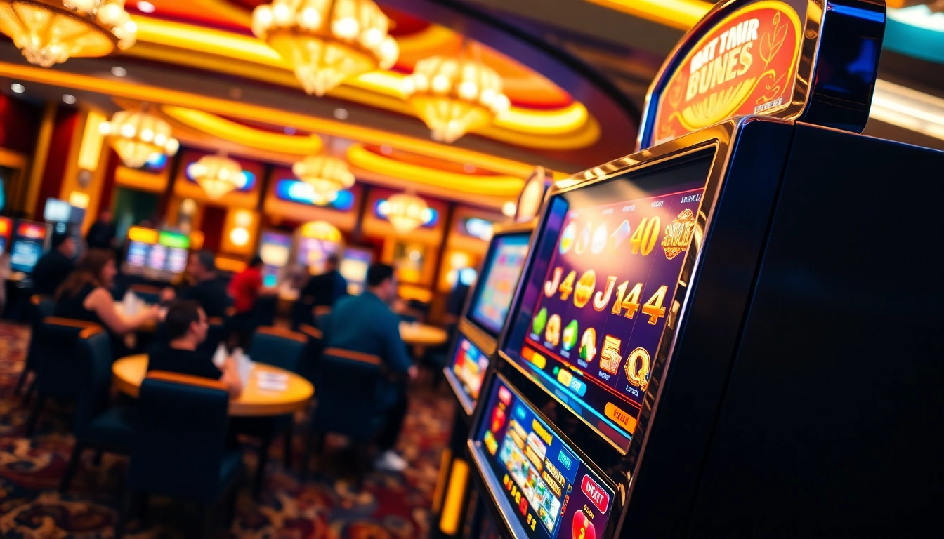 Menangkan peluang dengan ibet44 slot mesin dalam suasana kasino yang penuh warna.