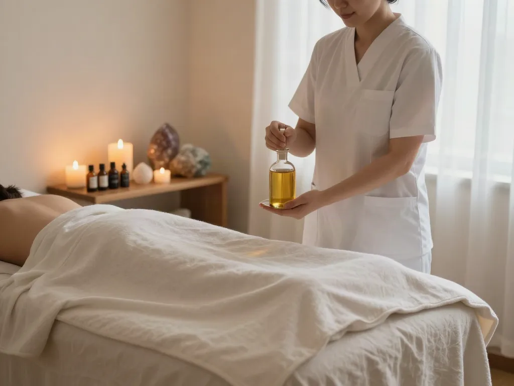 Experience relaxing 화정출장마사지 therapy in a serene massage room with soothing ambiance.