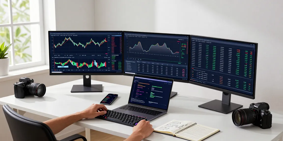 Cloud mining passive income with cryptocurrency trading setup showing blockchain analytics and passive income tracking in modern workspace.