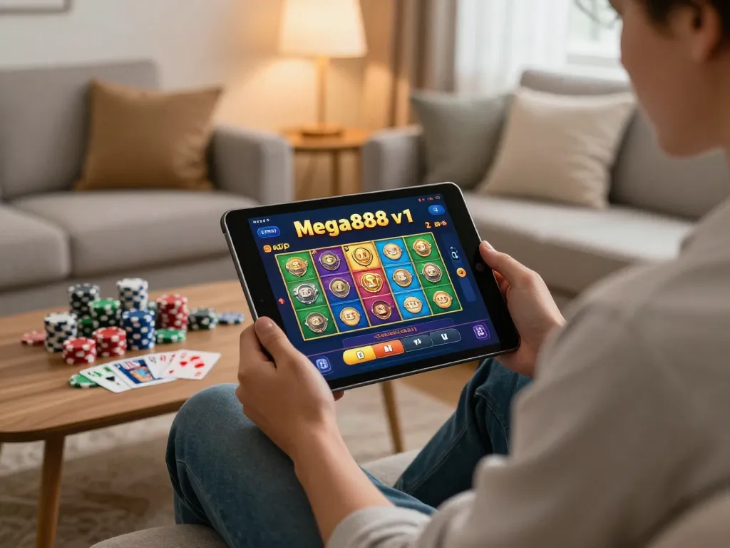 Menggabungkan keseronokan permainan mudah alih dengan mega888 v1 2 apk di atas tablet dalam suasana rumah yang selesa.