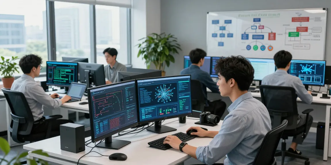 Cybersecurity professionals analyzing security protocols at shs-dome5.com in a modern office setting.