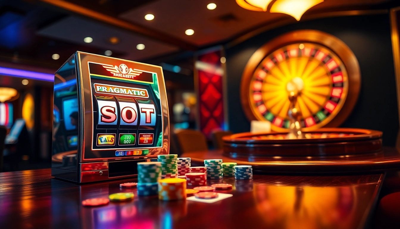Players enjoying a thrilling pragmatic slot experience at a vibrant casino table.