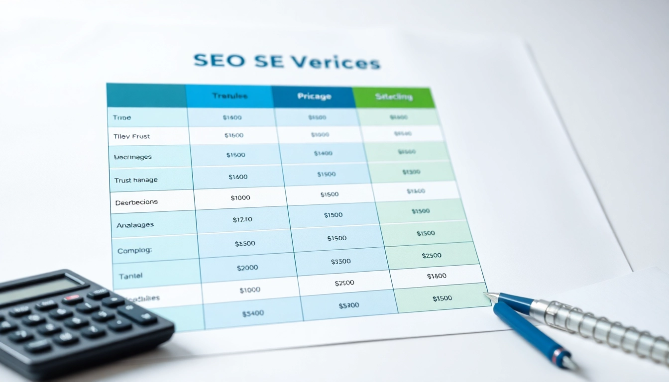Compare seo price malaysia with clear and organized services pricing chart.