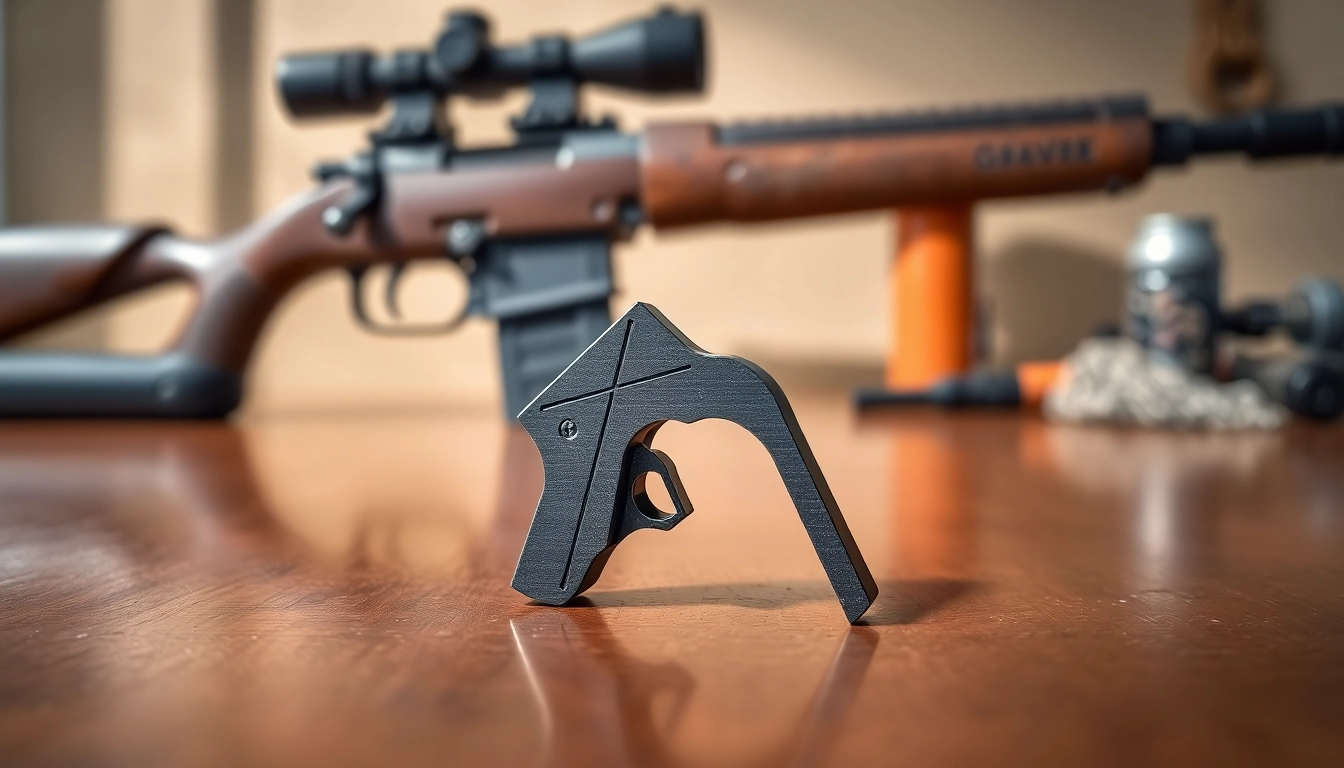 Showcasing the graves alamo 15 trigger in a tactical setting with focus on design and quality.