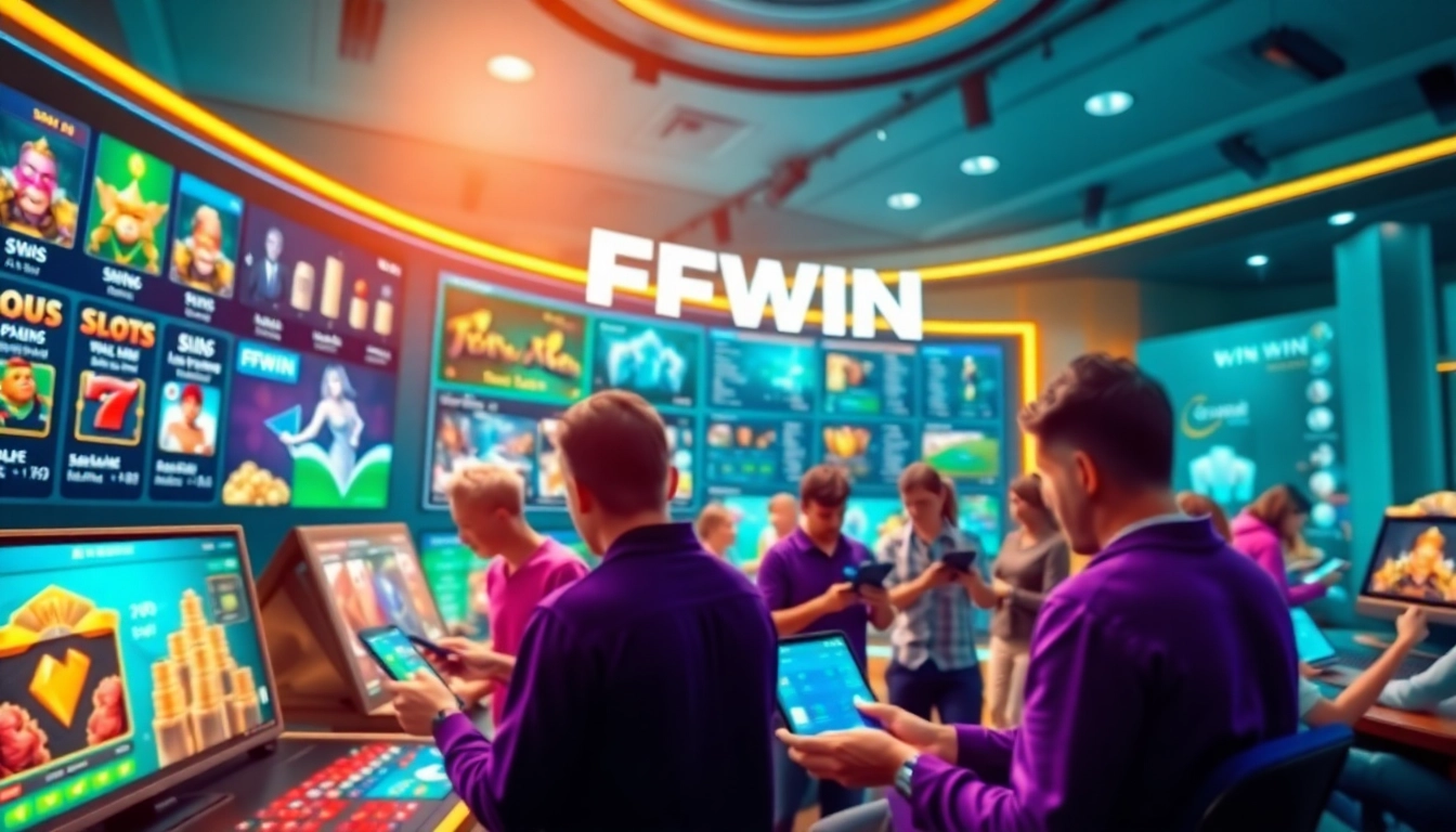 FFWIN online betting platform showcasing diverse games in a modern digital setting.