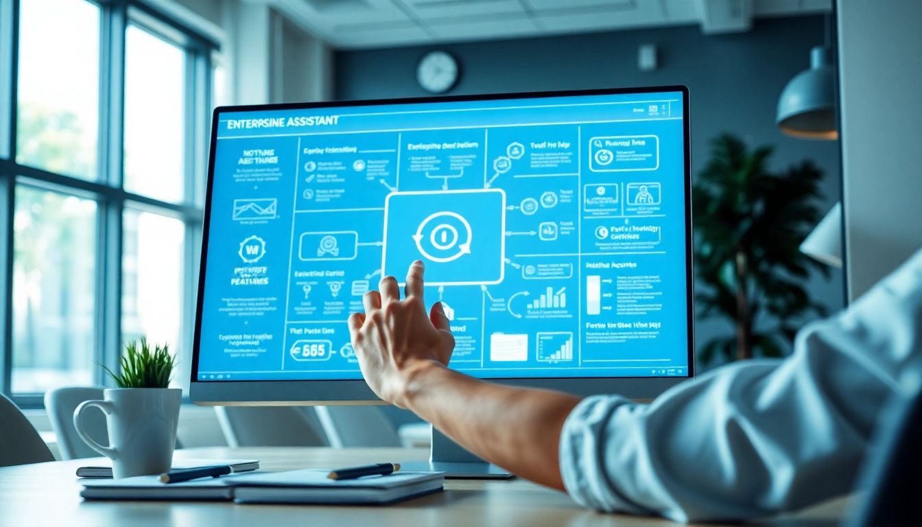 Engaging view of an enterprise assistant platform in use, showcasing its intuitive interface and features.