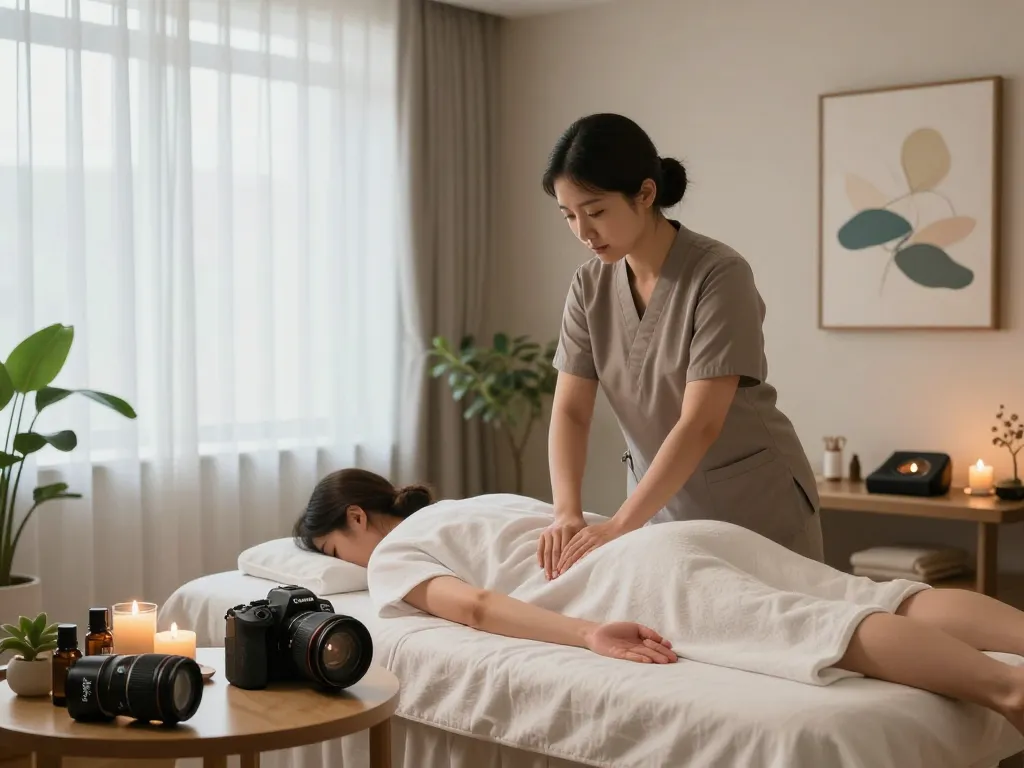 Experience relaxation at 동대문스웨디시 spa with a serene massage therapy session.
