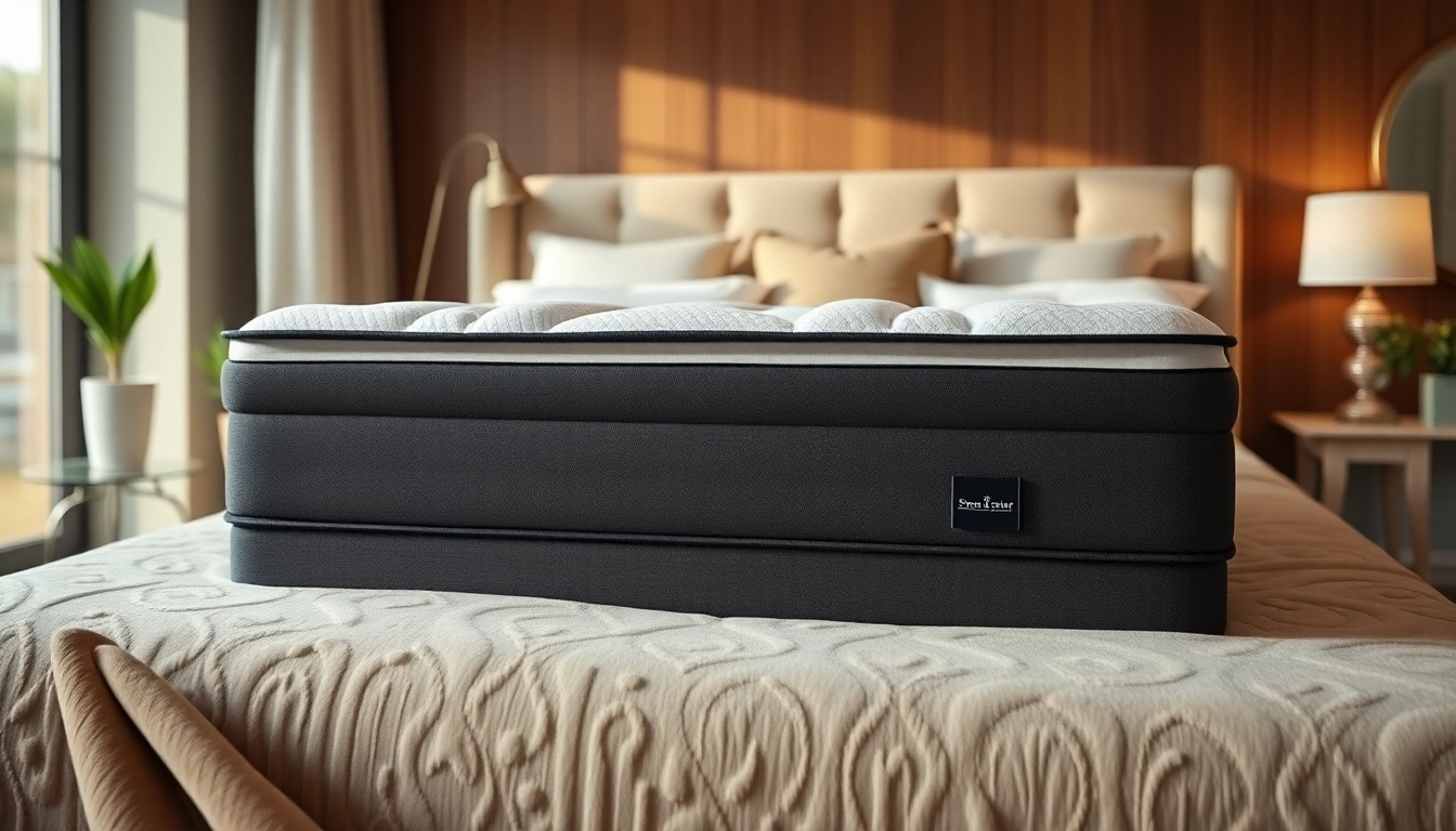The stearns and foster box spring enhances luxury in a stylishly decorated bedroom.