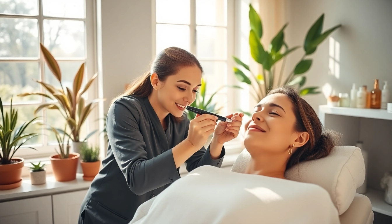 Esthetician Queens NY providing skincare treatment in a serene spa setting.