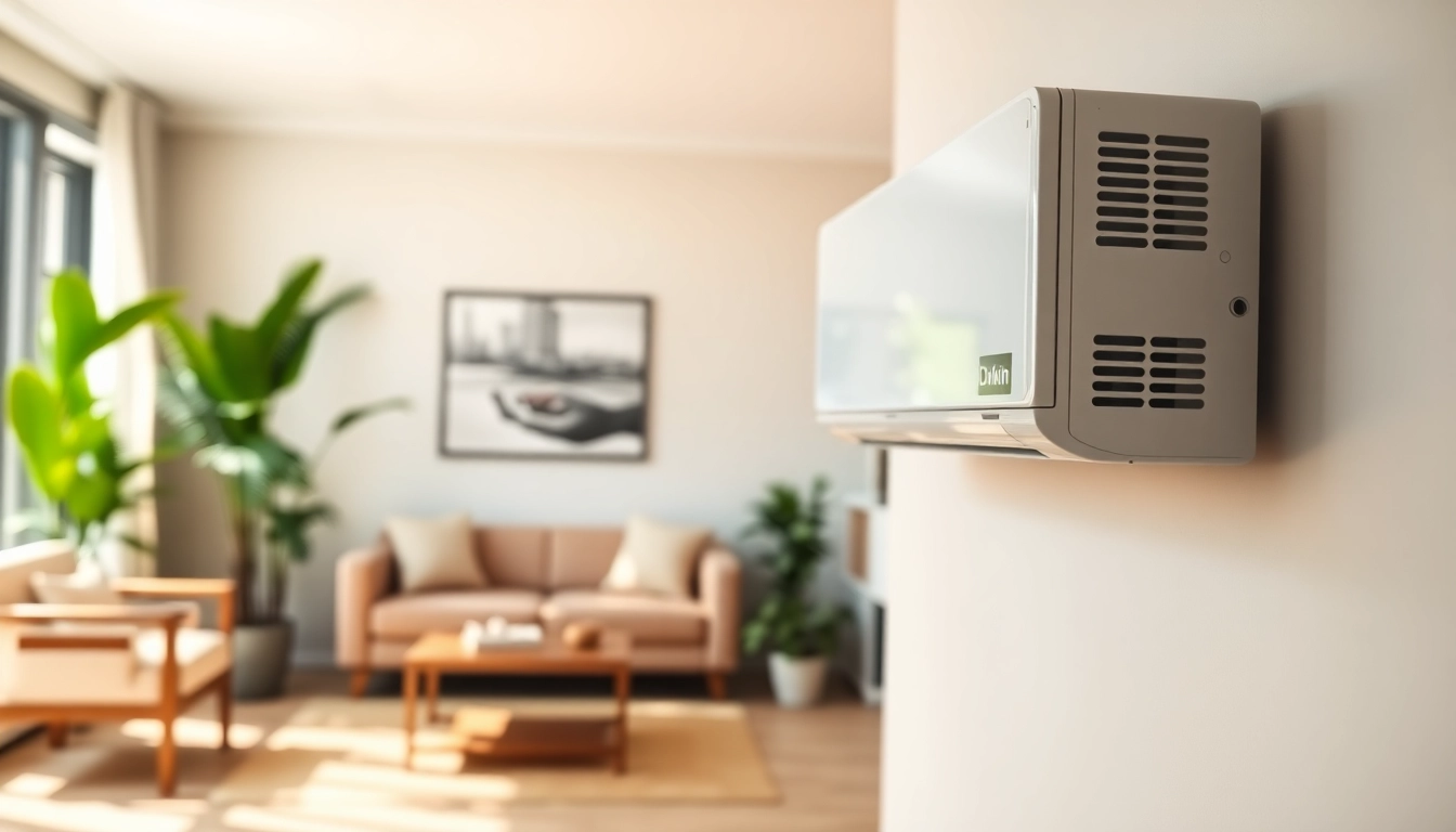 Enhance your space with a Daikin mini split AC, showcasing efficient cooling and modern design in a stylish setting.