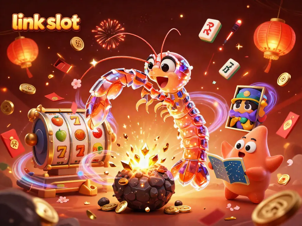 Link slot menampilkan samurai mantis dan koin emas berhamburan dalam permainan slot yang menyenangkan.