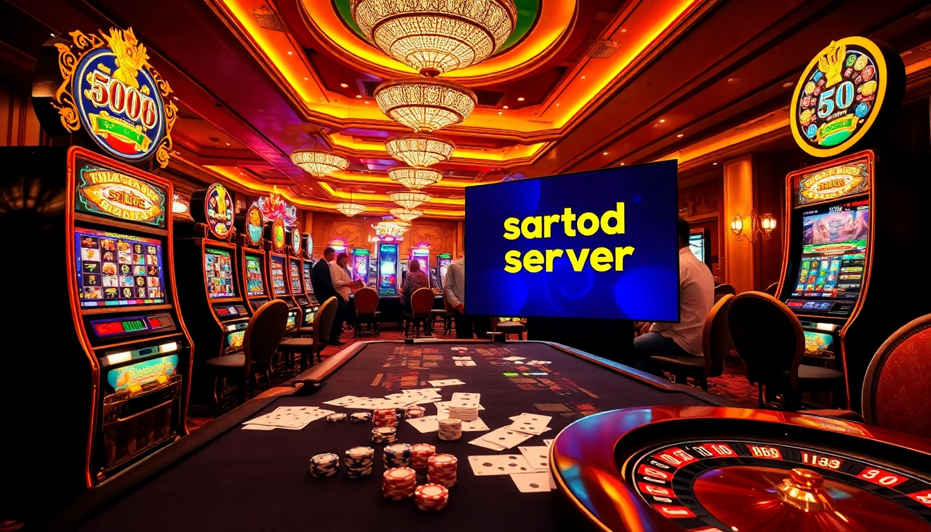 Mengajak pemain menjelajahi Slot Server Thailand dengan elemen kasino yang hidup dan aksi perjudian yang menarik.