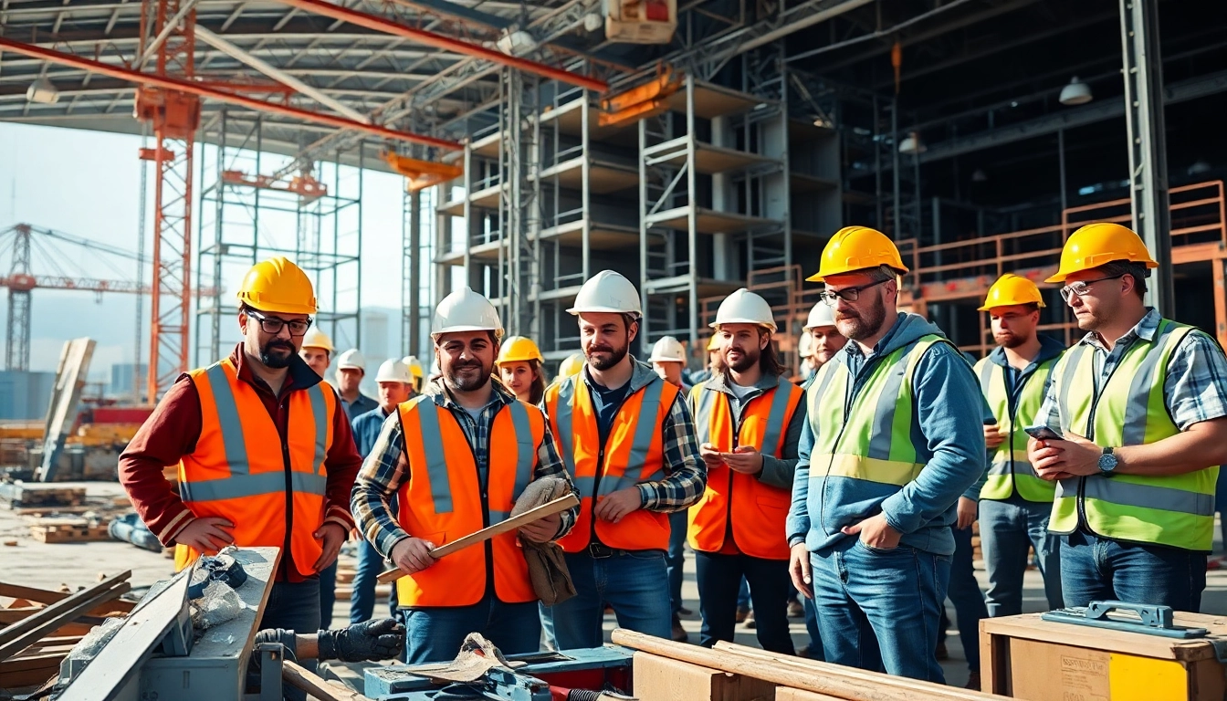 Students training at construction trade schools in texas, showcasing hands-on skills and teamwork.