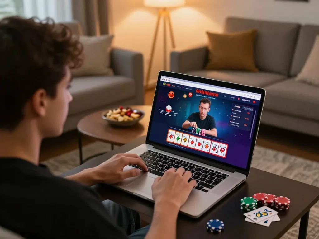Play online casino games at https://www.mnm88.com/ from the comfort of home with an exciting poker setup.
