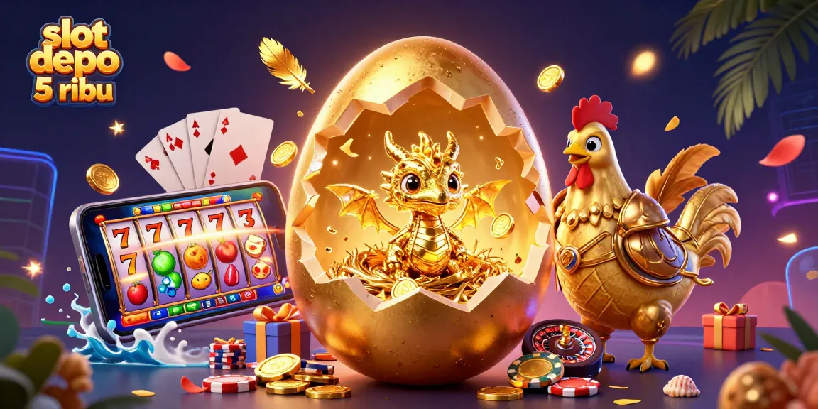 Spin the winning slots with slot depo 5 ribu, featuring golden dragon and dynamic game elements.