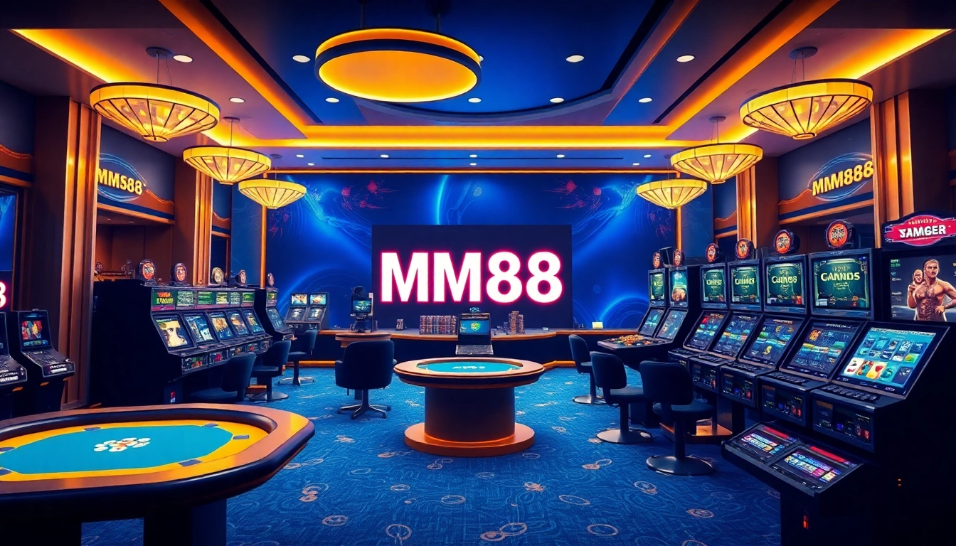 Experience MM88's user-friendly online gaming platform with clear organization and vibrant design.