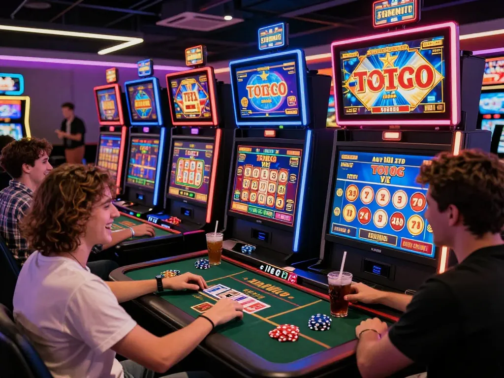 Experience wraungtoto excitement in vibrant online gaming lounge with friends.