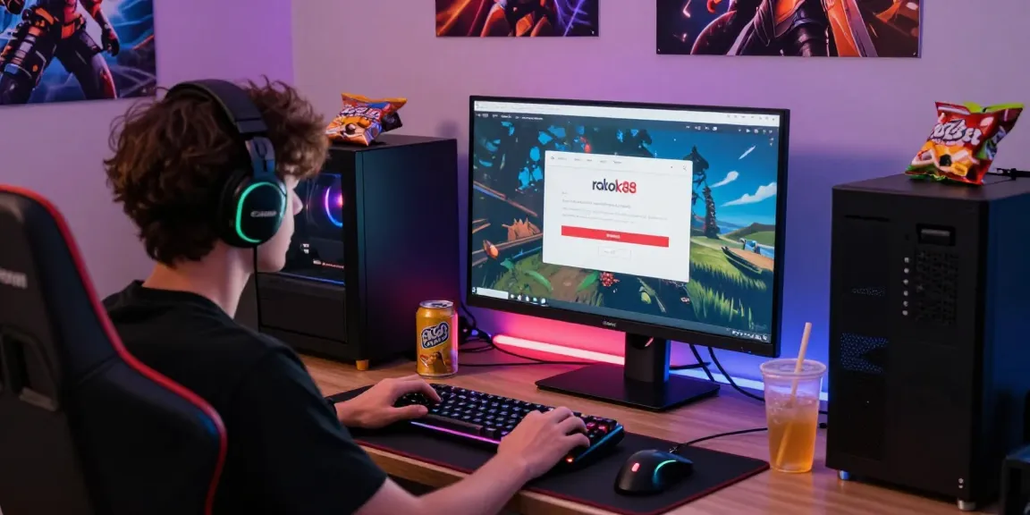 Experience seamless rokok88 login with an engaging online gaming setup featuring vibrant accessories and an inviting atmosphere.