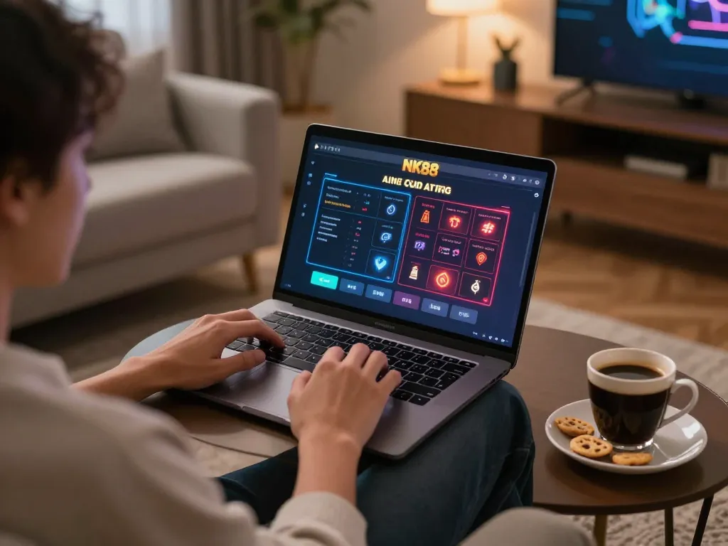 Enjoy thrilling gameplay on NK88 platform from a cozy home setup, with engaging online casino visuals