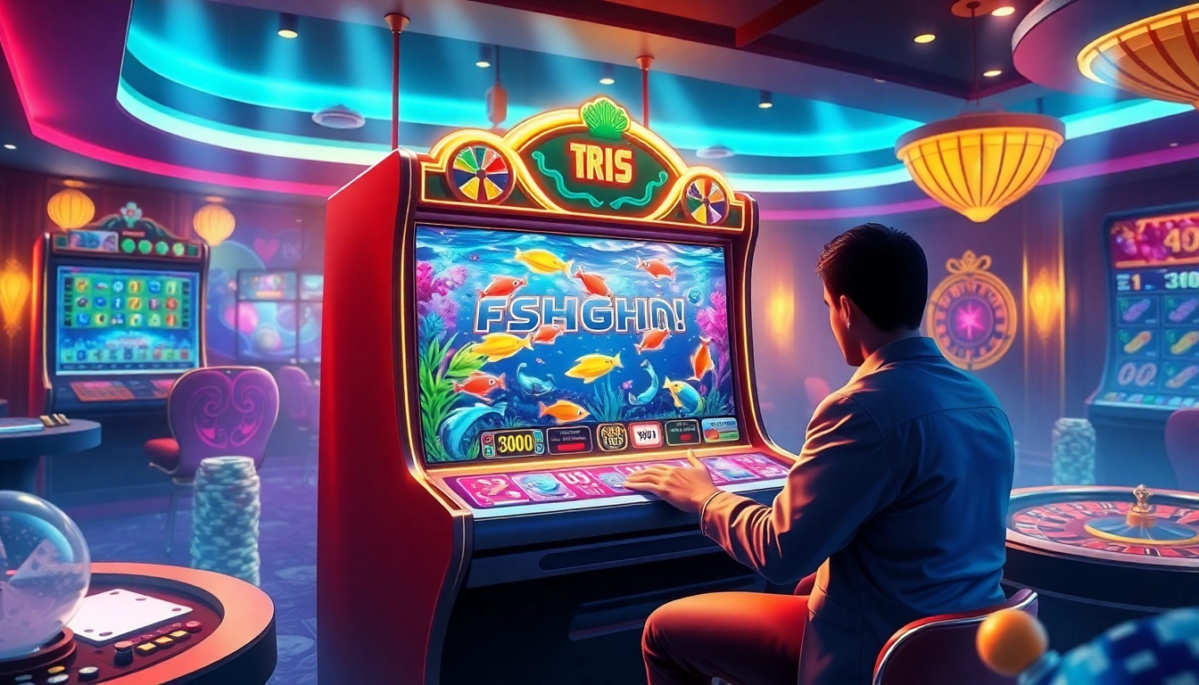 Bắn cá đổi thưởng game interface showcasing vibrant underwater adventures with captivating visuals.