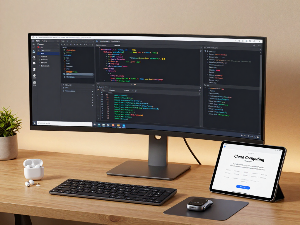 United Kingdom IPTV and advanced software development in a modern tech workspace.